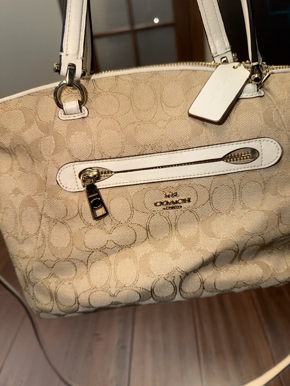 authentic Coach Prairie Satchel in Signature CanvaS Purse Handbag